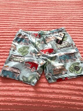 PSYCHO TUNA BOARD SHORTS CLASSIC CARS SIZE XL